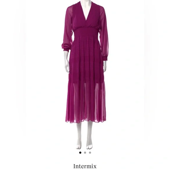 intermix pink dress NWOT INTERMIX Kimberly Puff Sleeve Cotton Mini Dress